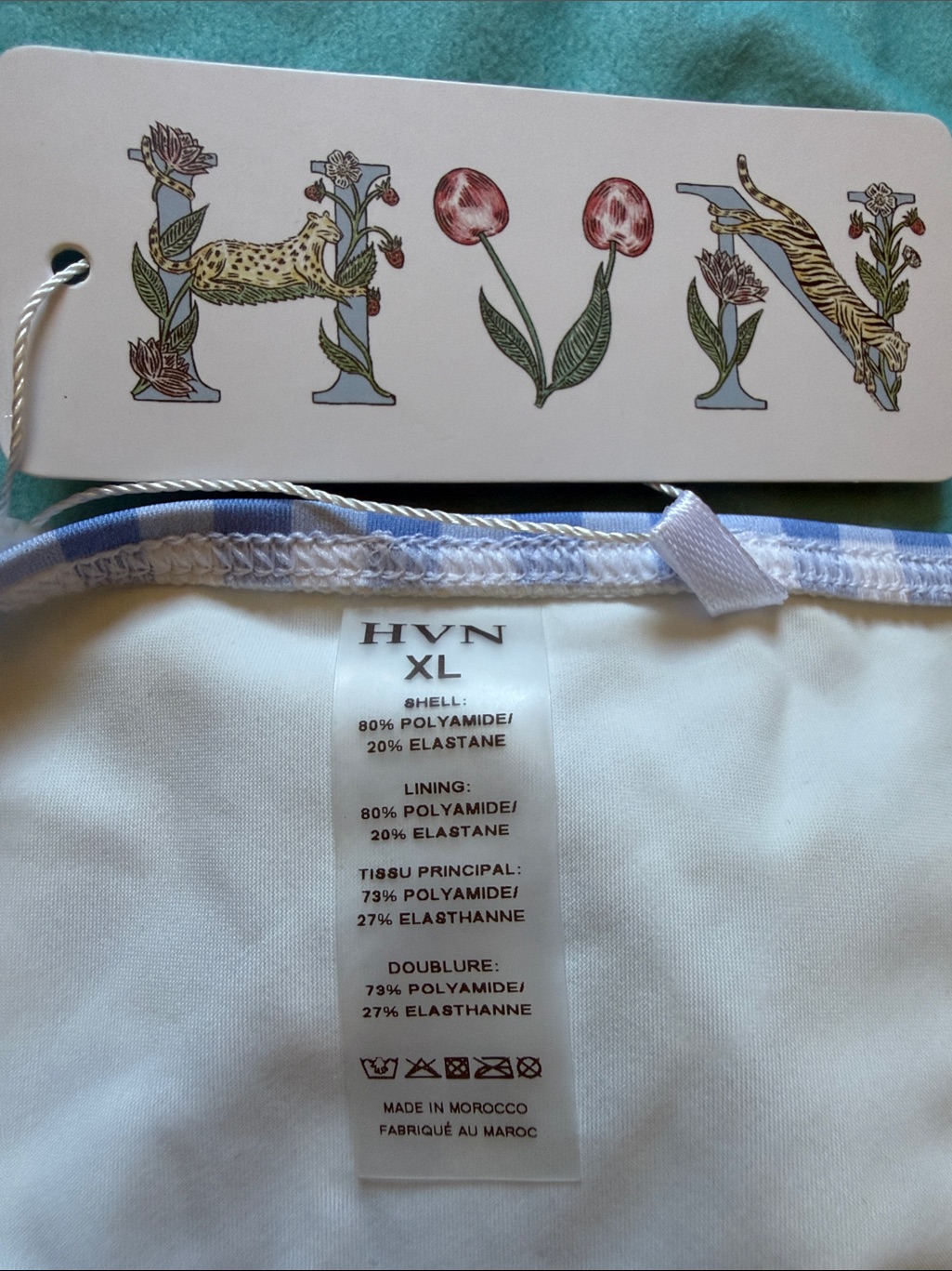 Hvn Blue Gingham Bikini Bottom - Nwt — image 2 of 3